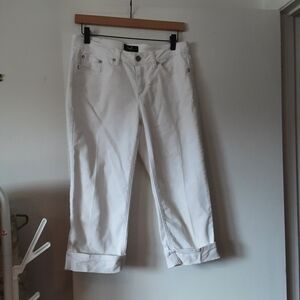 Earl white Denim Capri Jeans